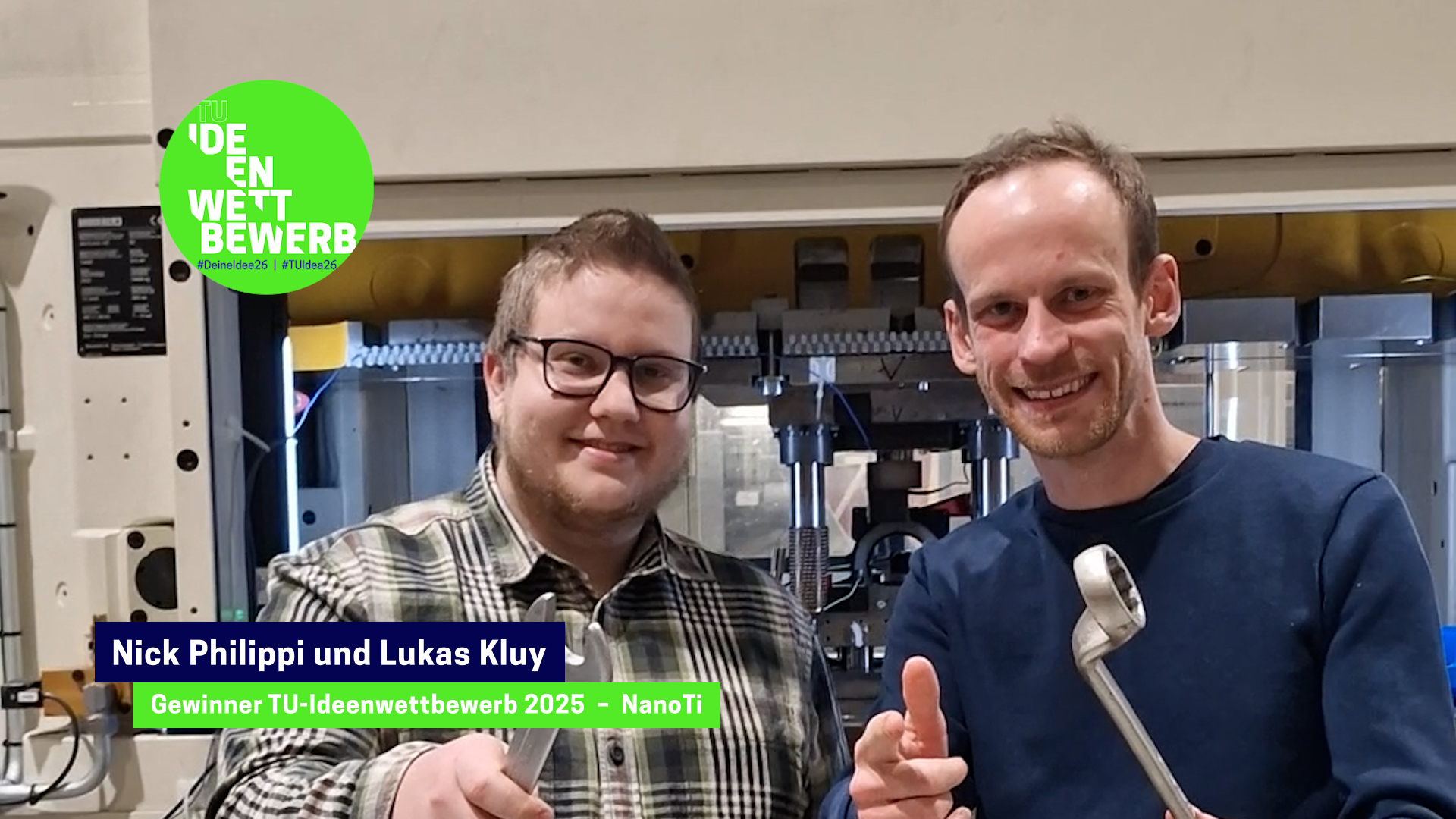 Nick Philippi und Lukas Kluy TU Ideenwettbewerb 2026